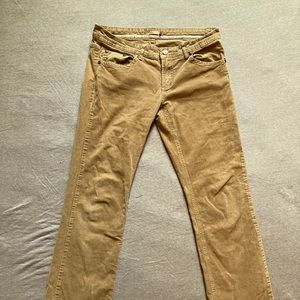 Size 6 beige Prana corduroy flare pants